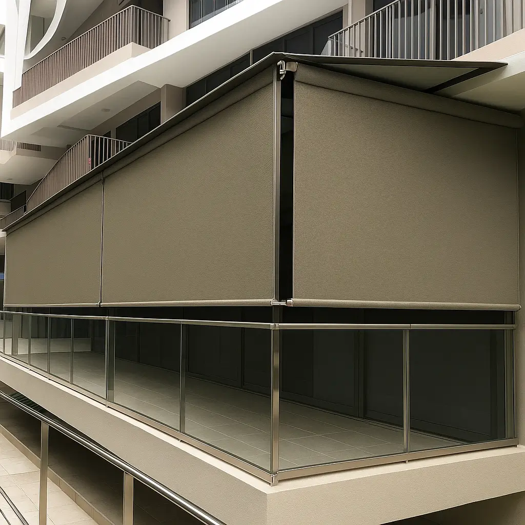 Risala Platinum Outdoor Blinds In Outdoor Balcony