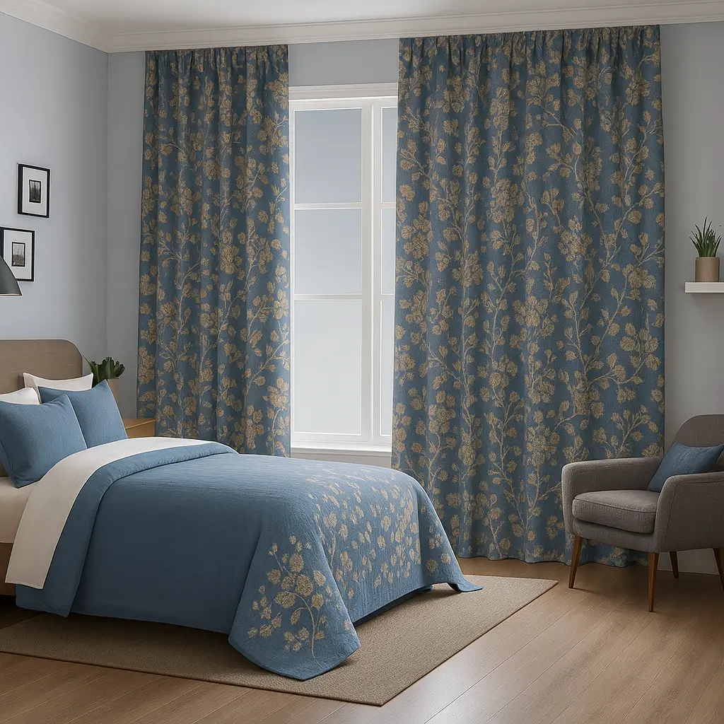 Self Leveling Risala Ritz White Lace Curtains In Bedroom