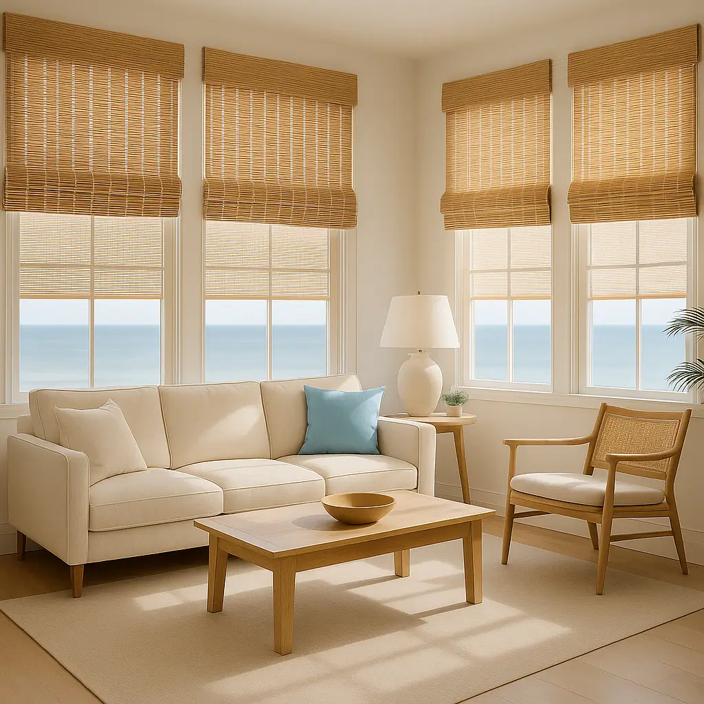 Risala Shinju Bamboo Blinds In Living Room