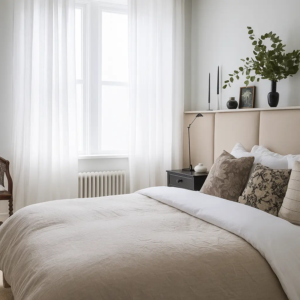 Risala Zabriskie Sheer Curtains In Bedroom