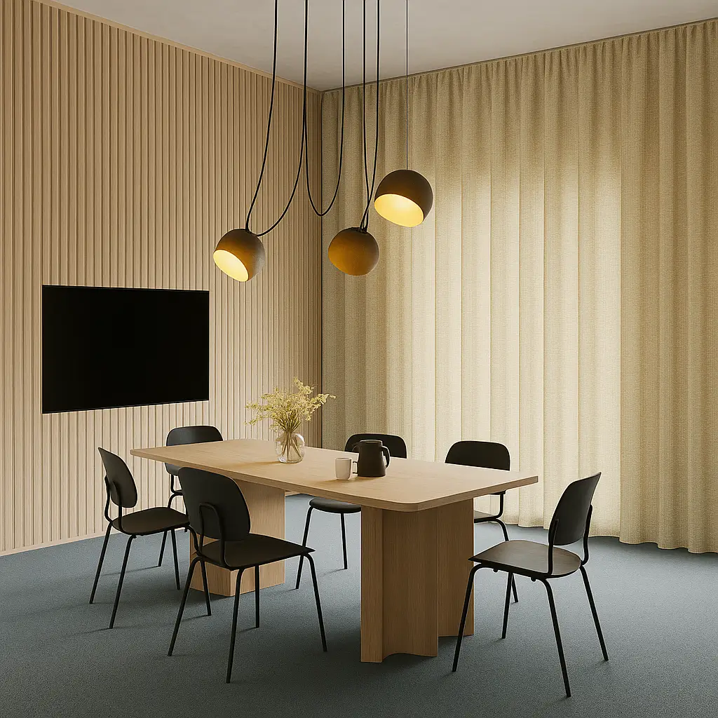 Risala Zodiac Eyelet Curtains In Office