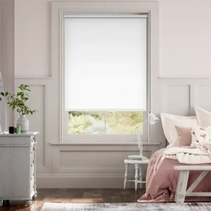 Sevilla Blackout Crisp White Roller Blind