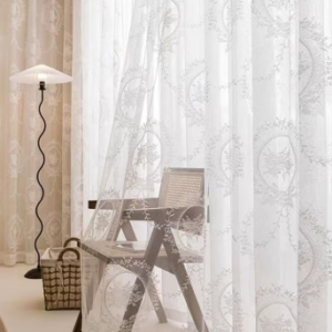 Sheer Curtains For Living Room 2 Piece 240 x 150 Centimeter