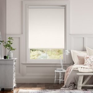 Sorrento Blackout Pearl White Roller Blind