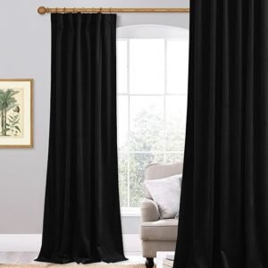 Self Leveling Stangh Black Velvet Curtains