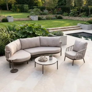 Self Leveling Sutera Curved Chaise Sofa Set