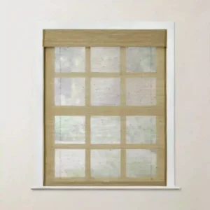 Self Leveling Sybil Bamboo Roman Shade Cordless