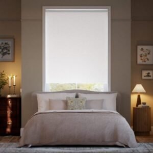 Tamlin Blackout Faux Suede Chalk Roller Blind