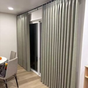 Self Leveling Thermal Soundproof Blackout Drapes Grey