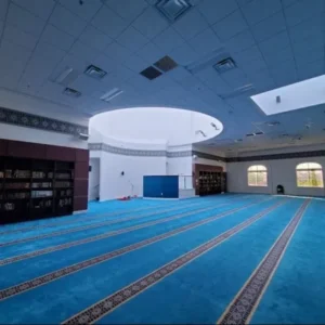 Turquise Blue Border Masjid Carpet
