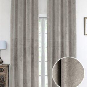 Self Leveling Velvet Blackout Curtain with Eyelets