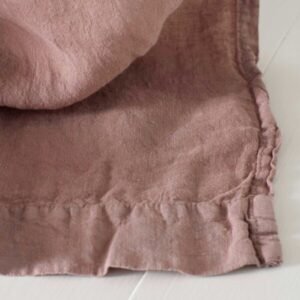 Vintage Rose 100% Linen Loop Top Curtain