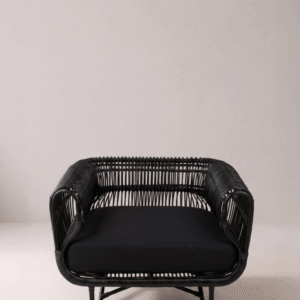Self Leveling Zenvy Black Outdoor Lounge Chair