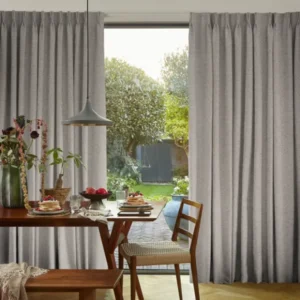 Self Leveling Soho Bouclé Silver Curtain